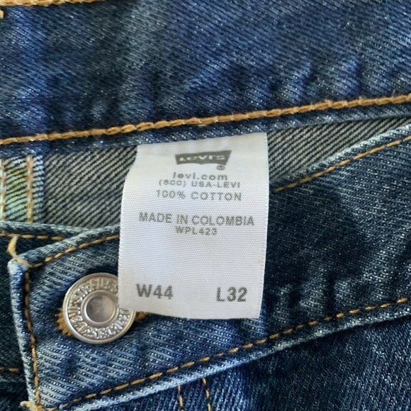 Levis 501 XX ORIGINAL FIT MEN'S JEANS (BIG & TALL) Straight Leg W44 L32 Blue - Picture 6 of 11